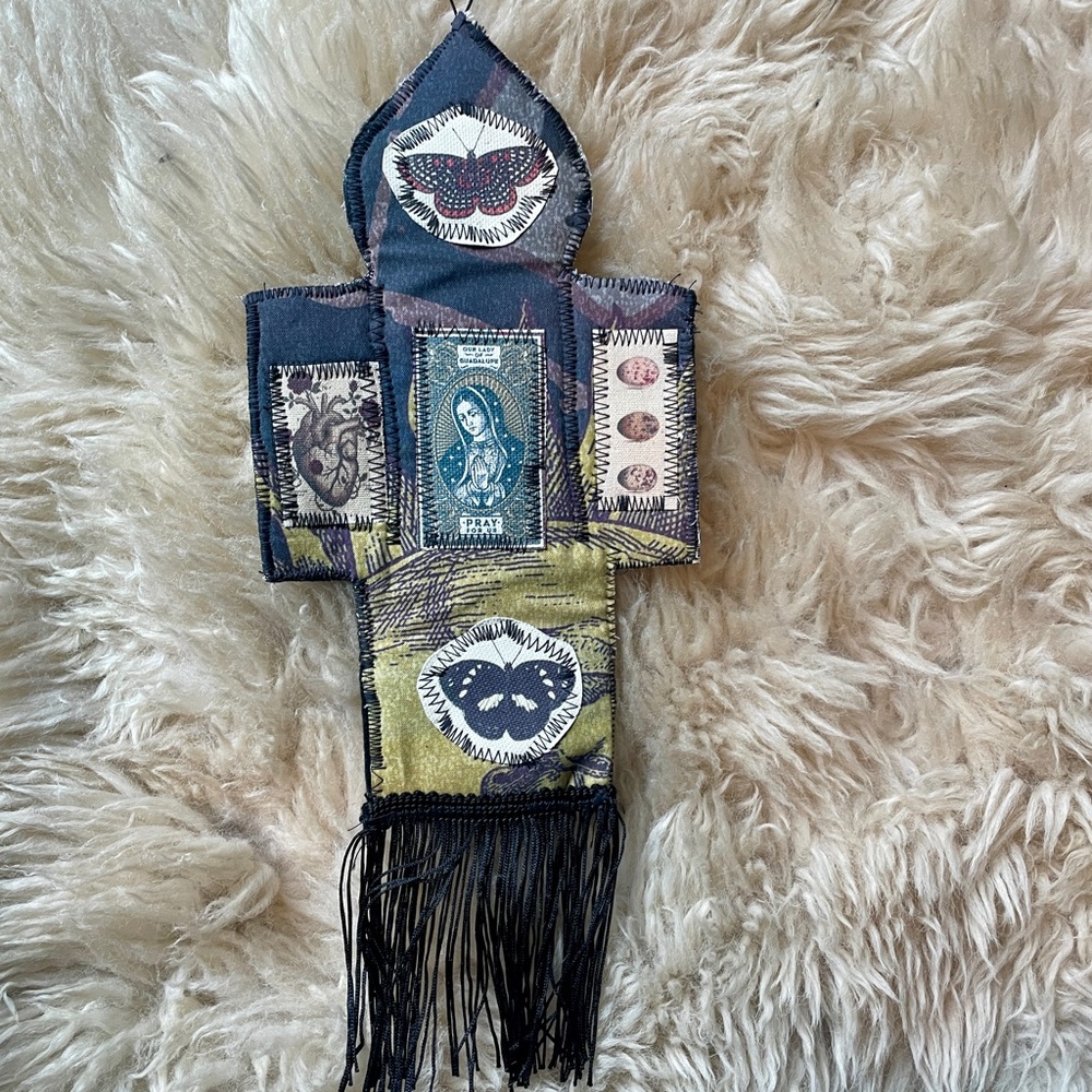 Artisan handmade pocket altar with Fringe